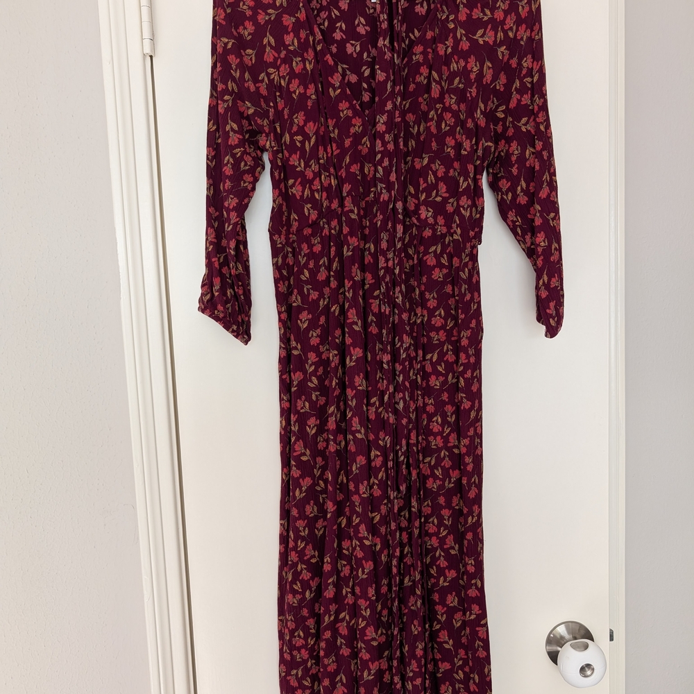 Floral Burgundy Maxi Dress